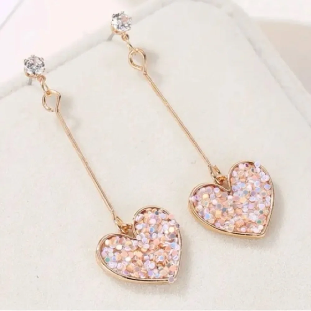 ✨Zara Pink Sparkle Drop Earrings